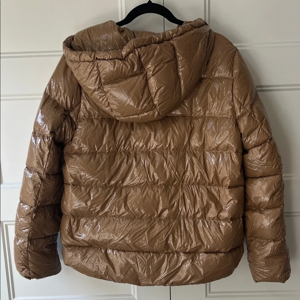 MARELLA Sport Glossy Tan Hooded puffer jacket - Picture 10 of 13